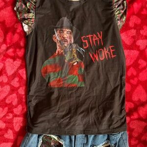 Girls Freddy Kruger short outfit Size 8/9